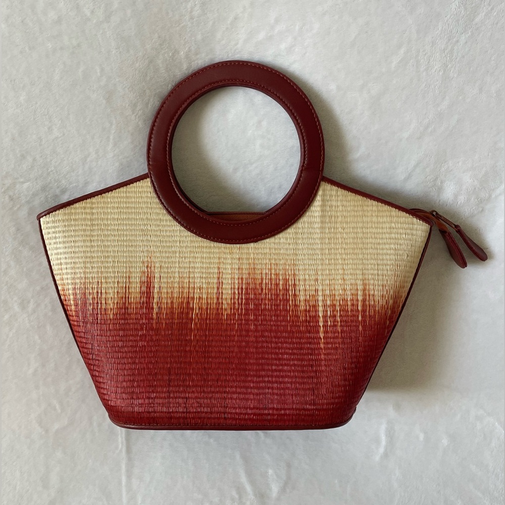 Lo & Sons SAC Woven Straw Tote Top Handle Bag